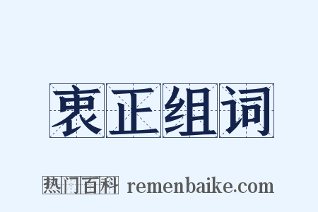 衷正组词是什么意思的图片